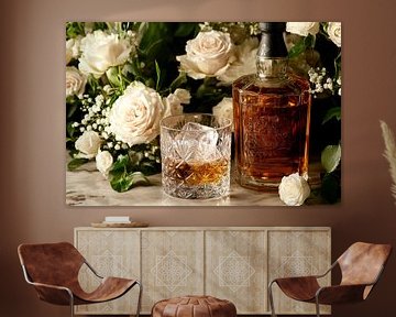 Whisky bloemen van Poster Art Shop