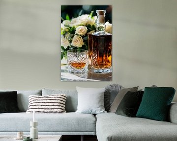 Whisky bloemen van Poster Art Shop