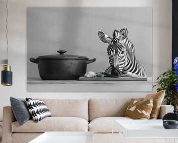 Zebra keuken van Poster Art Shop