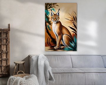 Caracal with natural accents by Art & Soul Creations