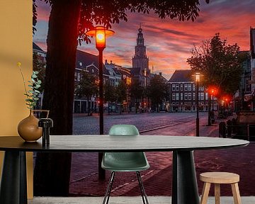 Sunrise Vismarkt with Martinitoren, Groningen by Harmen van der Vaart