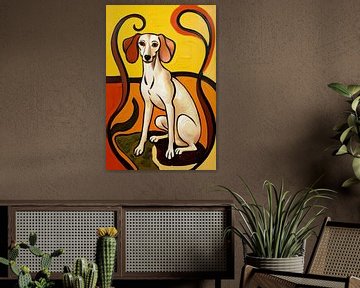 Expressieve hond in warme kleuren van Art & Soul Creations