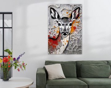 Dynamisch hert met kleurrijke spetters van Art & Soul Creations