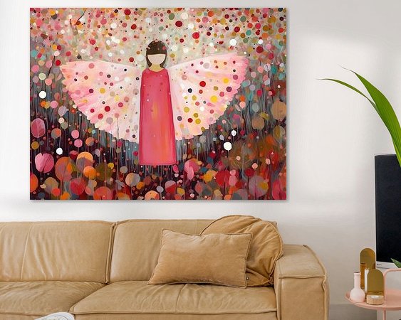 Voorbeeld van het werk in een kamer