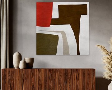 Organische abstracte kunst - aardse tinten