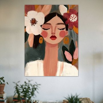 Portret, moderne illustratie van Carla Van Iersel