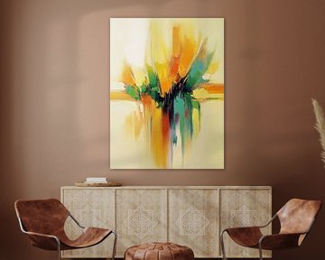 Abstract oranje van Bert Nijholt