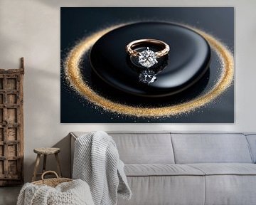 Gouden ring met diamant van Art & Soul Creations