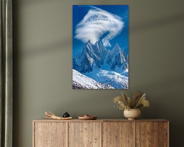 Berg wolken kunst van Poster Art Shop