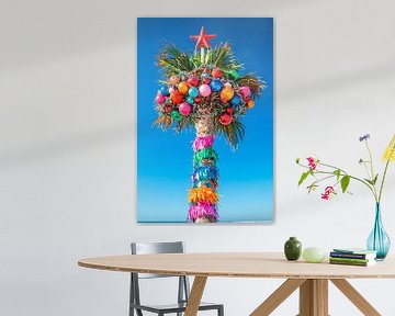 Bunte Palme von Poster Art Shop