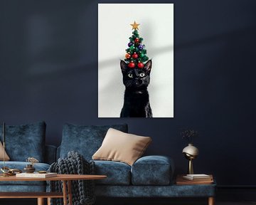 Weihnachtskatze von Poster Art Shop