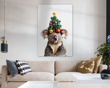 Kerstmis koala van Poster Art Shop