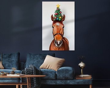 Weihnachtspony von Poster Art Shop
