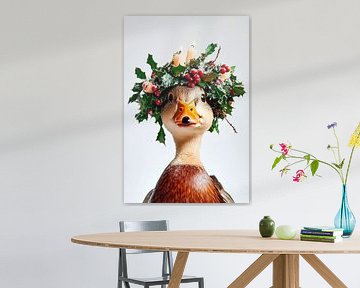 Kerst eend van Poster Art Shop