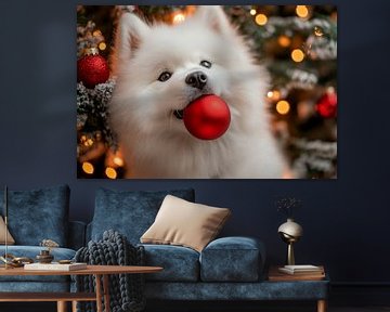 Kerst puppy van Poster Art Shop