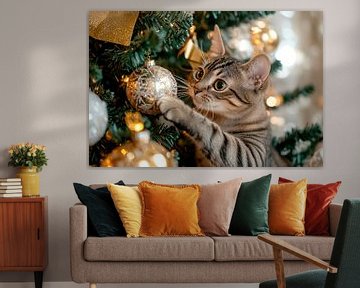 Kerstkat van Poster Art Shop