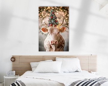 Kerstkoe van Poster Art Shop