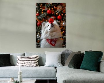 Christmas dog by Poster Art Shop