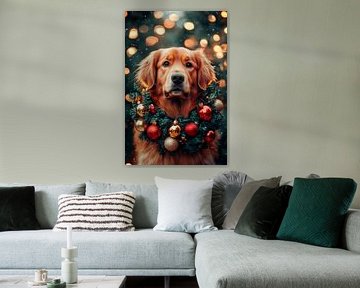 Weihnachts Hund von Poster Art Shop