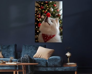 Kerst hond van Poster Art Shop