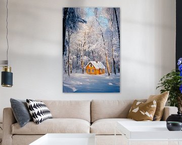 Winter boshut van Poster Art Shop