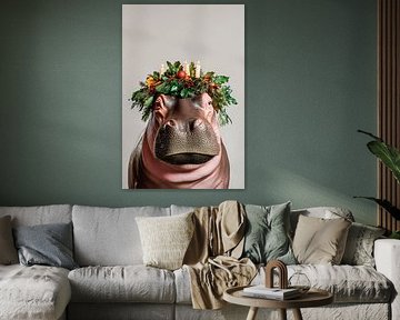 Nilpferd Kranz von Poster Art Shop