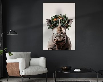 Nashorn Kranz von Poster Art Shop