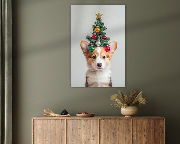 Weihnachts-Hund von Poster Art Shop