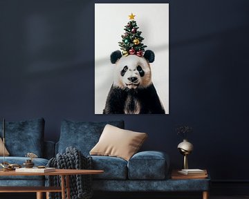 Kerstpanda van Poster Art Shop