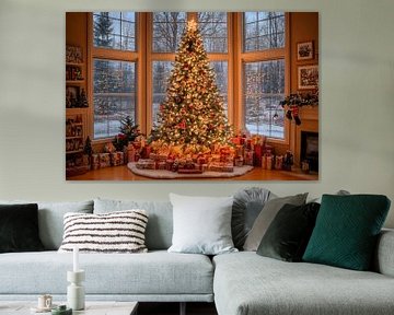 Kerstboom woonkamer van Poster Art Shop