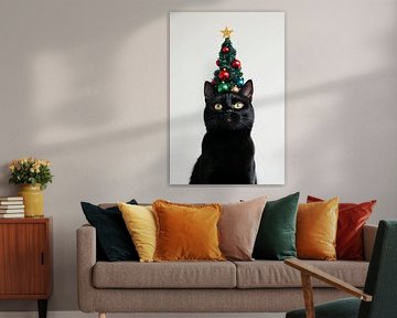 Weihnachtskatze von Poster Art Shop