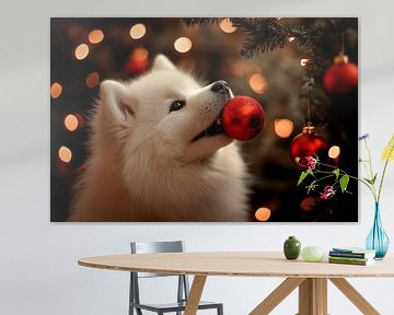 Weihnachtshund von Poster Art Shop