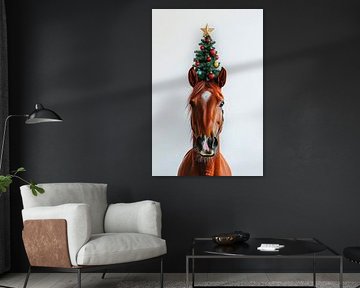 Weihnachtspferd von Poster Art Shop