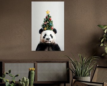 Kerstpanda van Poster Art Shop