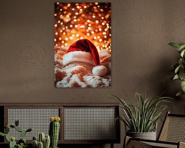 Kerstmuts harten van Poster Art Shop