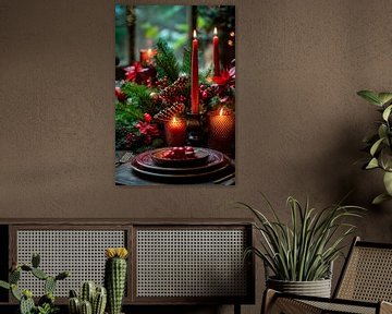 Kersttafel decor van Poster Art Shop