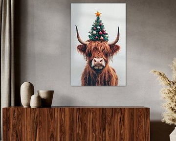 Kerstvee met hoed van Poster Art Shop