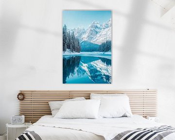 Winterlandschap reflectie van Poster Art Shop