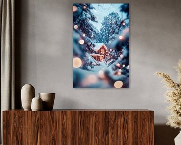 Winter retraite van Poster Art Shop