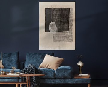 Wabi-sabi, modern en abstract van Japandi Art Studio