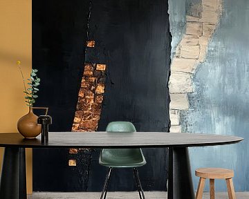 Textured Duality (1) van Japandi Art Studio