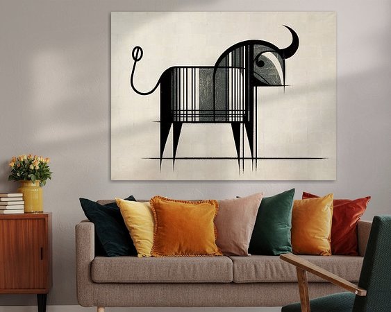 Voorbeeld van het werk in een kamer