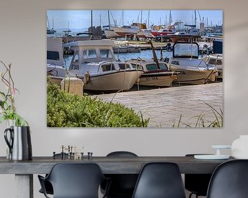 Kroatië : Uitzicht op de haven van Split van Photoart-Naegele