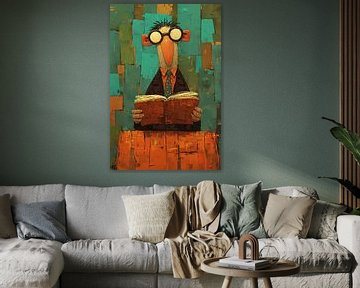 Pop-Art Karakter | Sage Reader van ARTEO Schilderijen
