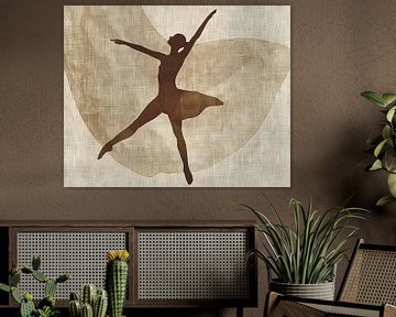 Timeless Dance on Aged Canvas van Modern Collection