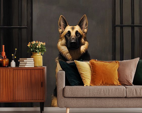 Voorbeeld van het werk in een kamer