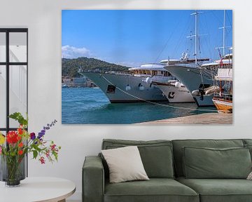 Kroatië : Jachten in de haven van Split van Photoart-Naegele