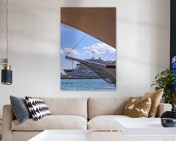 Kroatië : Jachten in de haven van Split van Photoart-Naegele