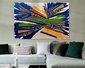 Abstract colourful tribal shapes by Art & Soul Creations