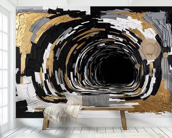 Voorbeeld van het werk in een kamer